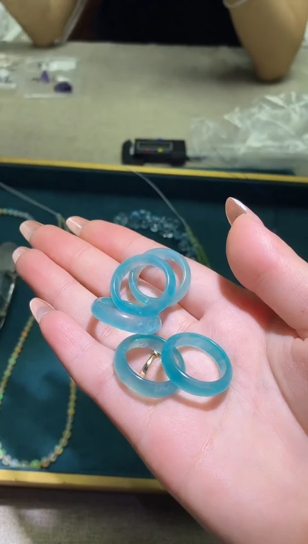 未镶嵌戒指天河石多样性发一件  665
