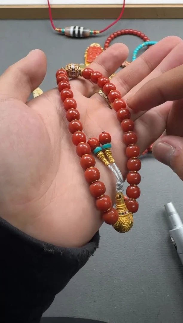 【闪购商品】南红玛瑙配饰配饰18K金镶嵌配饰配饰