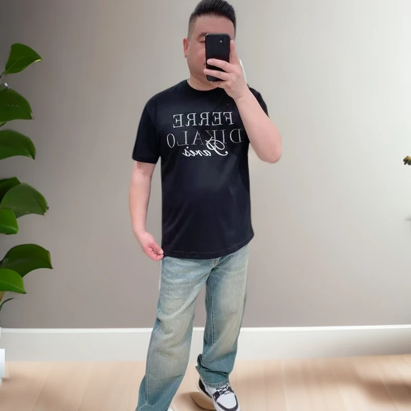 正品迪卡里奥费雷T173早春男士潮流短袖T恤轻奢高端痞帅男装优质