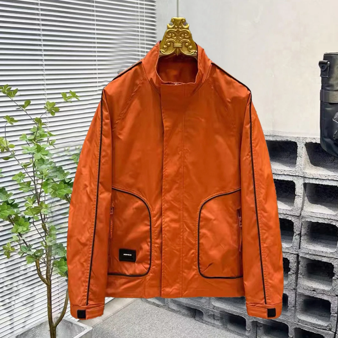 【满园春色】春季新男立领外套时尚立领休闲口袋夹克8130