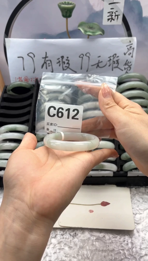 石英质玉（天山翠）手镯未镶嵌c612