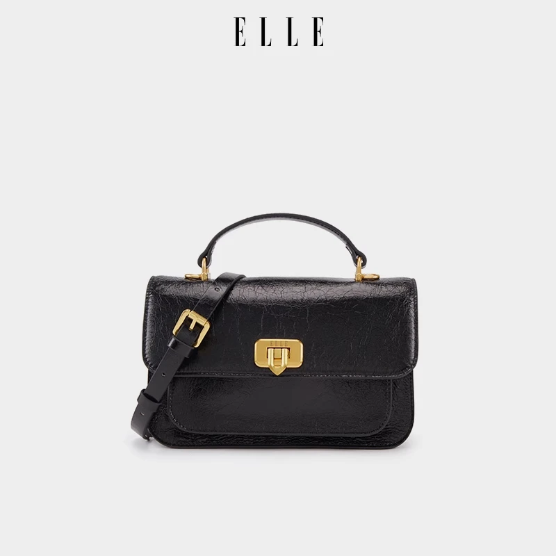 ELLE25新款【岩壁玫瑰】女士限定经典百搭链条真皮单肩斜挎包24691