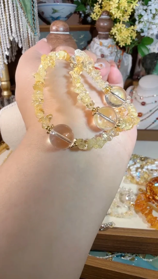 合金手链黄晶碎石 20