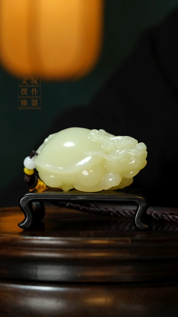 玉《吉祥龙龟》手把件摆件