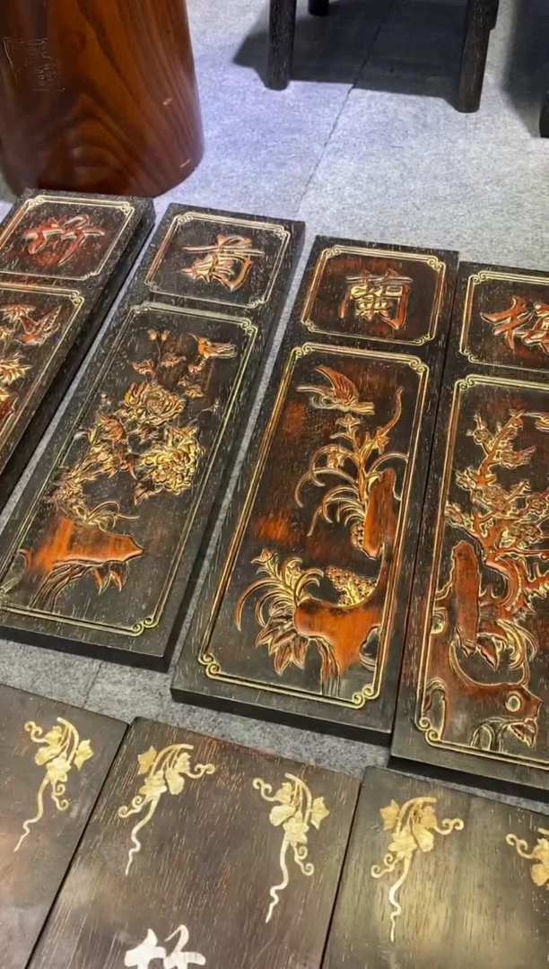 檀香紫檀（小叶紫檀）紫檀拆件雕刻板以直播间实物为准微瑕老物件