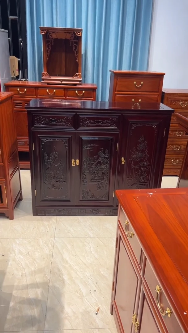 花梨木类书柜爱***郭福利款非酸3门柜