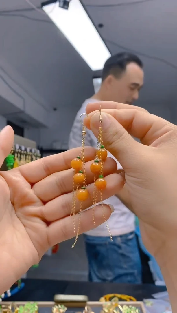 【闪购商品】翡翠耳饰合金238翡翠耳钩