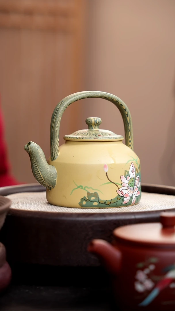 【闪购商品】紫砂茶壶本山绿绞泥提梁