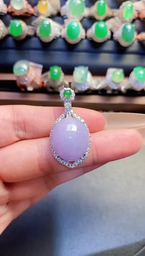 银S925镶嵌戒指翡翠天然1