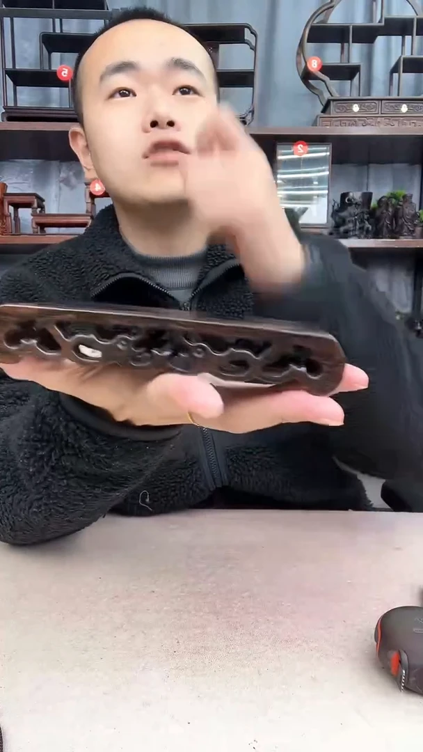 【闪购商品】乌木类端景台1219小李子红木工艺品