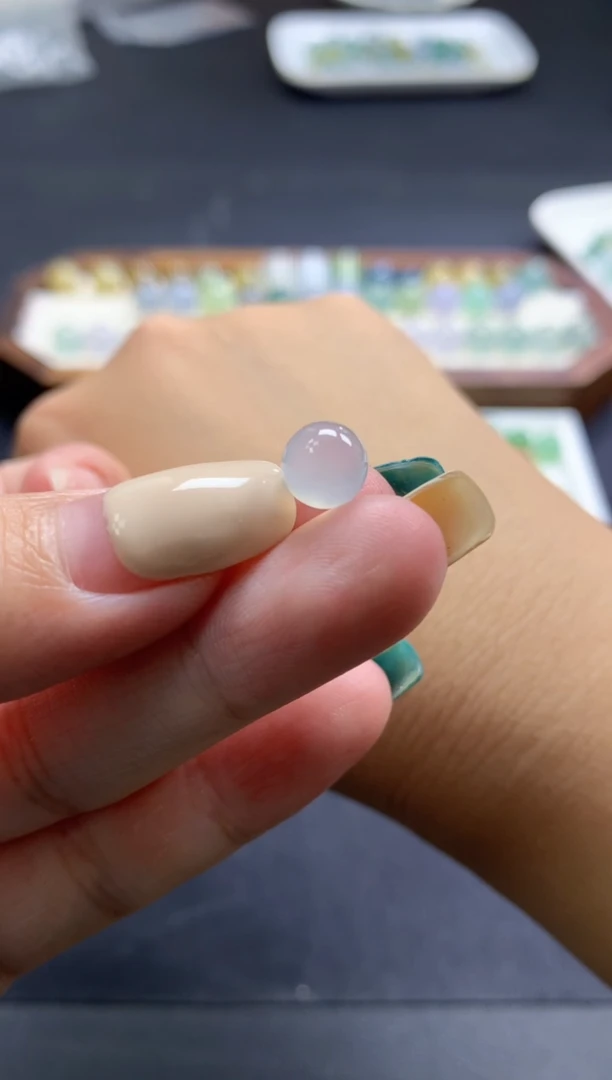 未镶嵌定制翡翠卡7.4mm
