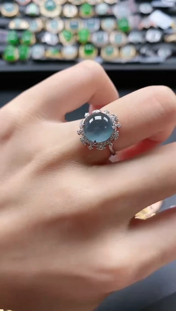 【闪购商品】翡翠戒指银S925镶嵌51511