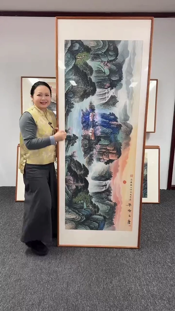 【闪购商品】国画旭日东升210*80绘画作品