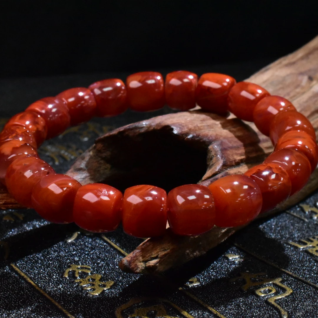 【一九珠宝】（清仓专用）卡9mm南红直切手串-多样性发一件 YJ9861-2