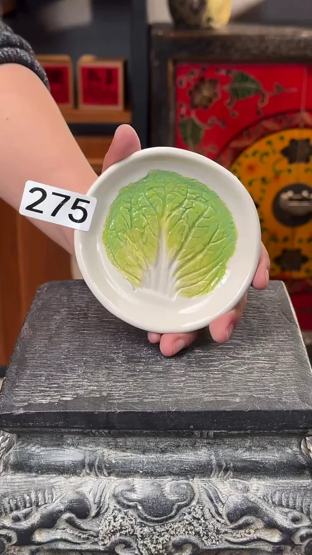 【闪购商品】摆件手工捏釉下彩百财歪歪扭扭