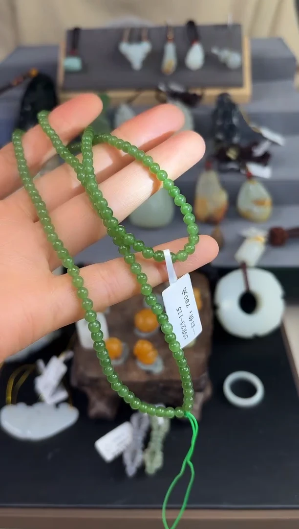 【闪购商品】和田玉颈饰未镶嵌和田玉碧玉长串