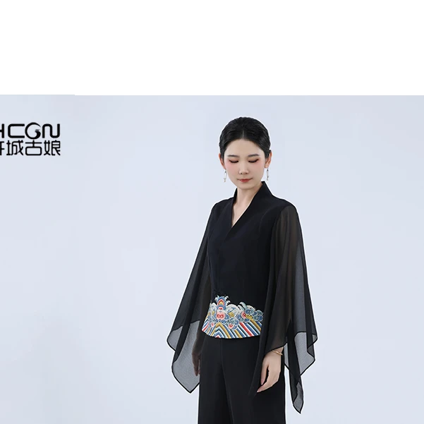 新中式国风醋酸御海轩醋酸套装气质外套21B1889