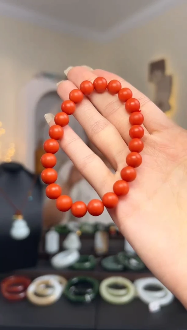 颈饰未镶嵌南红玛瑙8mm手串