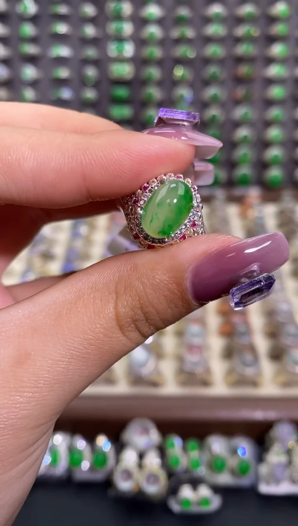 未镶嵌戒指翡翠天然缅甸A货翡翠未镶嵌 粉丝福利