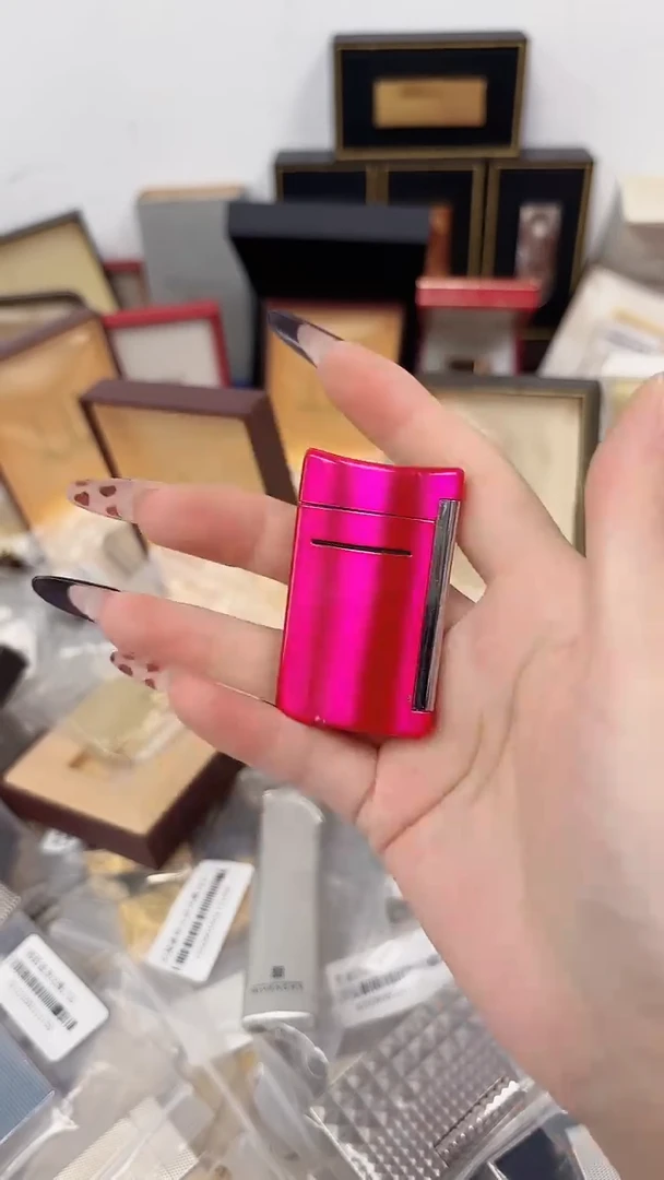 纯铜06都家防风mini镭射粉色