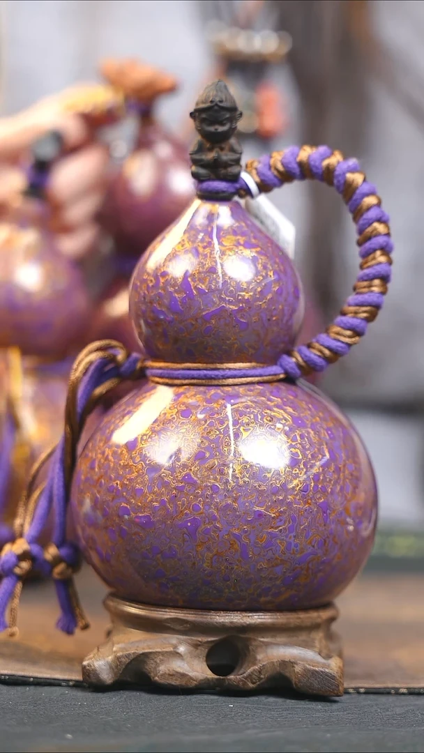 【闪购商品】XG173漆艺酒葫芦不包手串及旋转底座