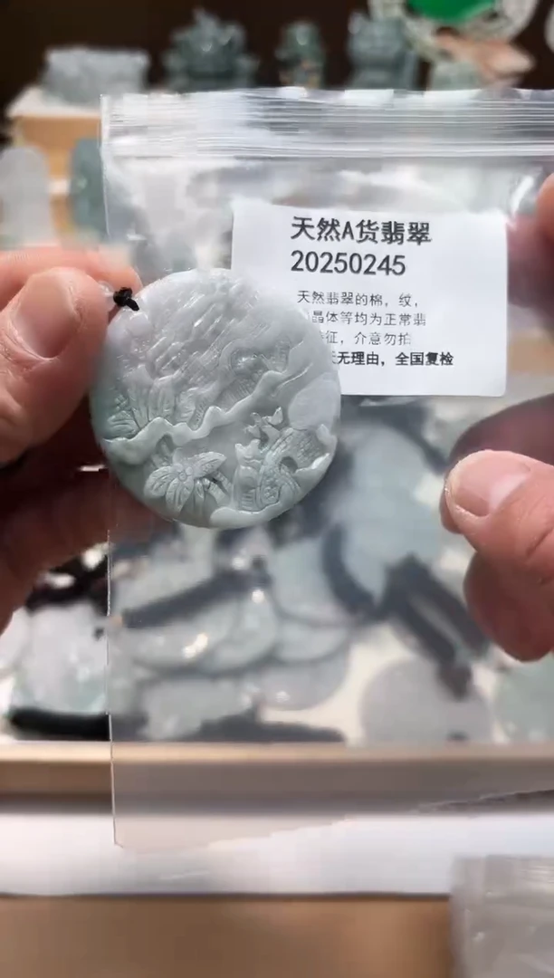 颈饰未镶嵌翡翠天然翡翠A货1204