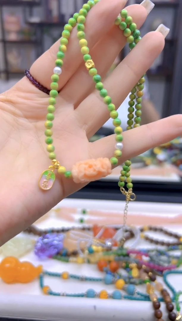 玛瑙/玉髓颈饰未镶嵌DIY款X657
