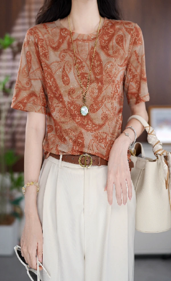 XT1288新款时尚百搭气质宽松减龄上衣-悠悠