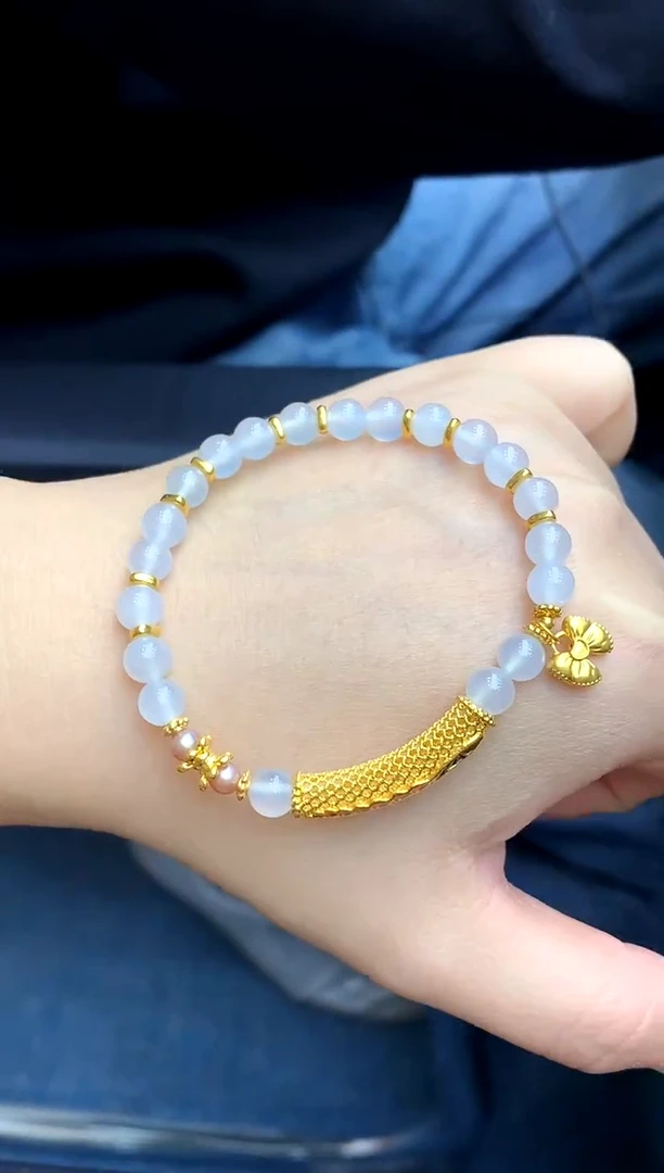 足金镶嵌手串翡翠277-中国好珍宝