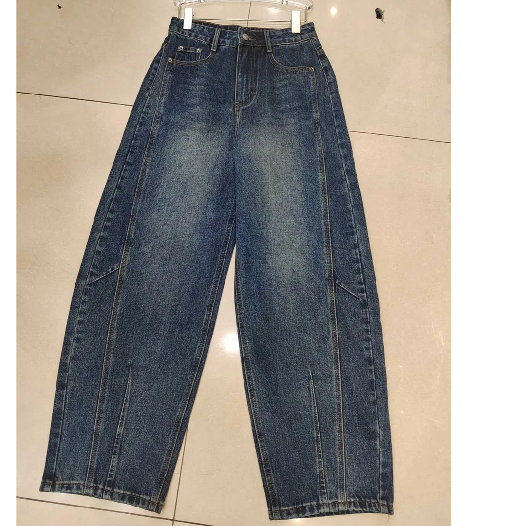 【25663】显瘦直筒牛仔裤女新款秋季休闲