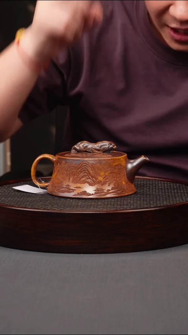 茶壶紫砂龙骨金砂柴烧卧虎藏龙柱础