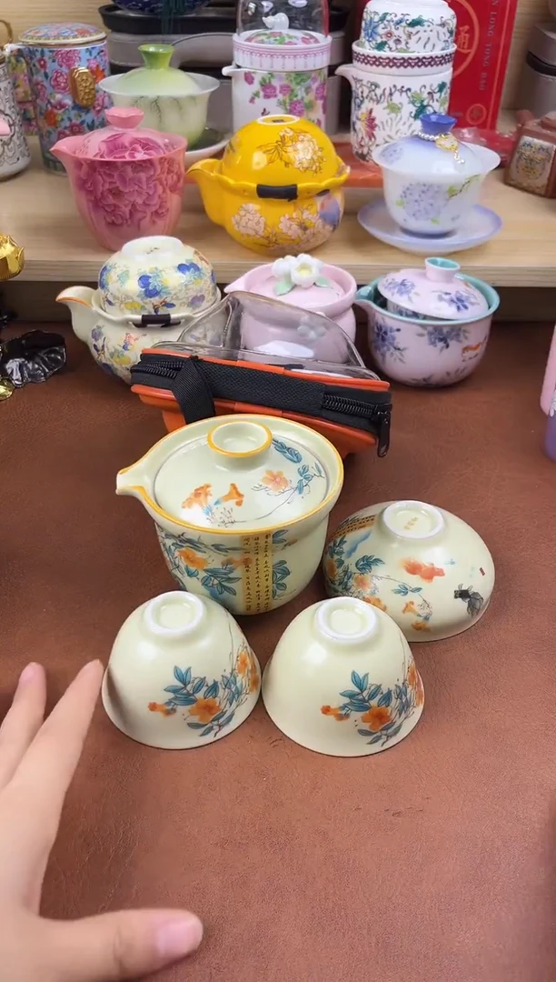 陶陶瓷茶具摆件旅行套组