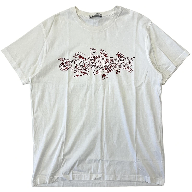 99新 Givenchy/纪梵希 98新 胸前字母logo白色短袖 S码/2580    /