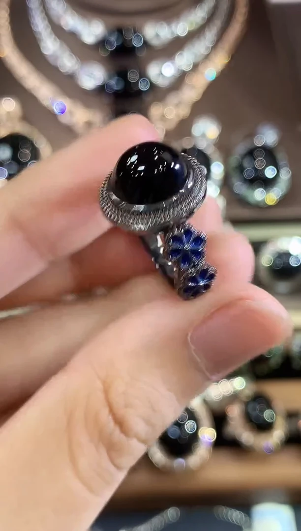 18K金镶嵌戒指翡翠C78