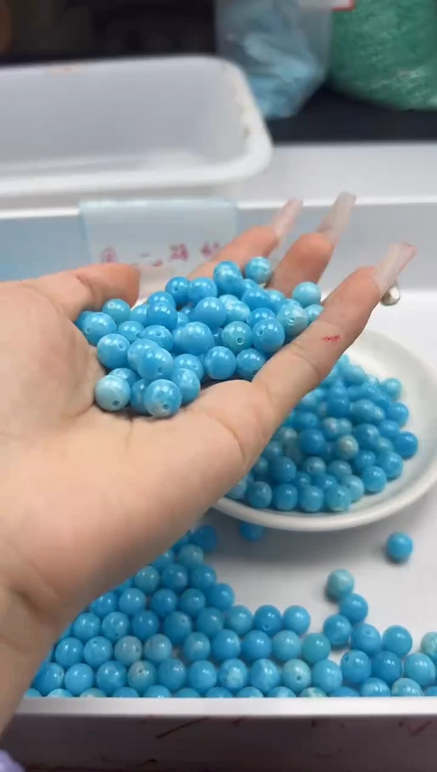 未镶嵌颈饰玛瑙/玉髓W2496海*纹石8MM*20颗