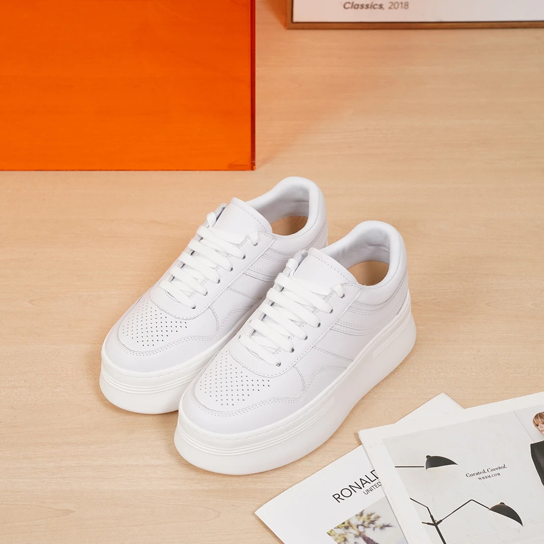 2025新款百搭通勤厚底休闲小白鞋 G323