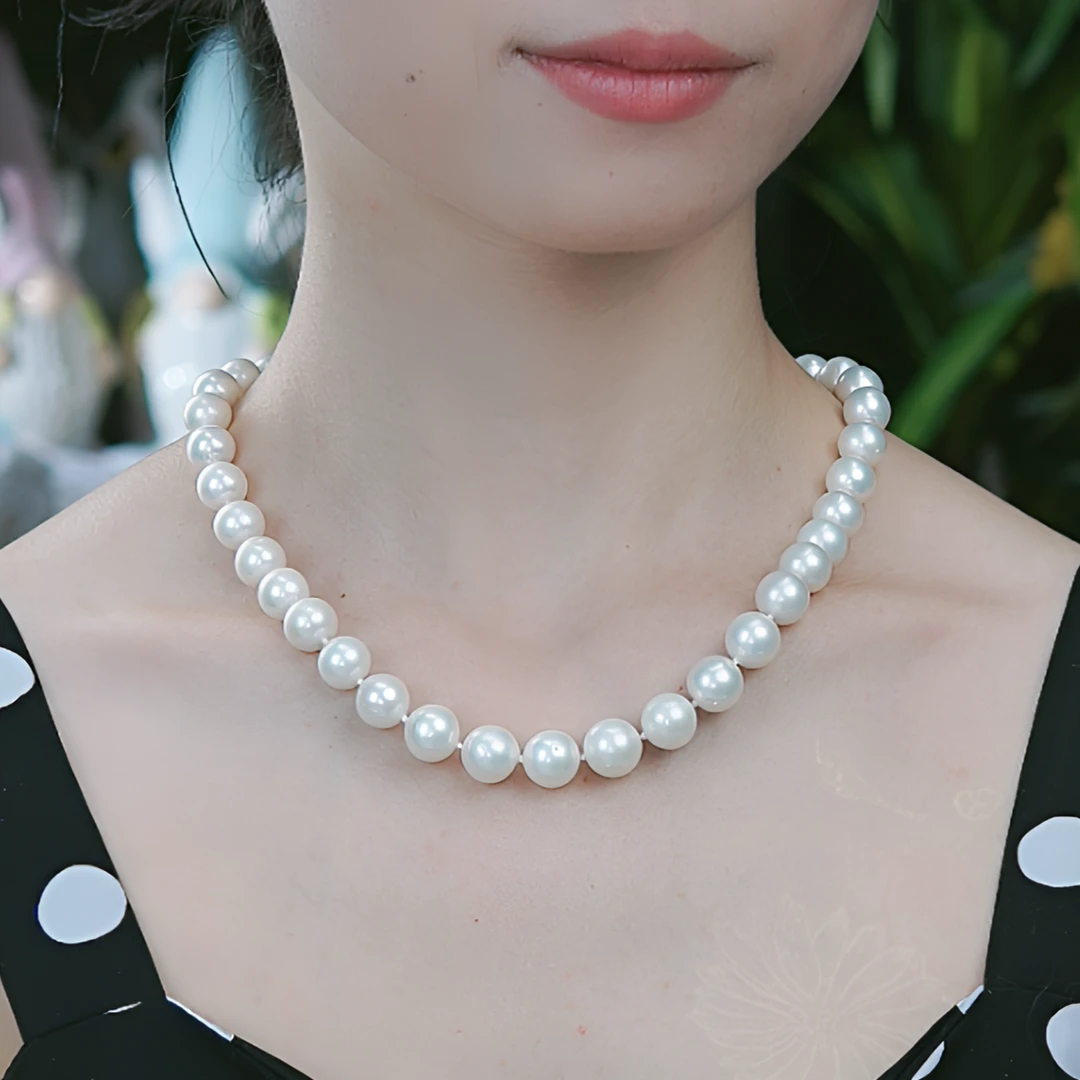 【晶晶】11-13mm闪镐淡水无核珍珠项链