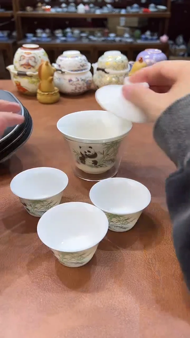 真的很便宜会开片的旅行茶具