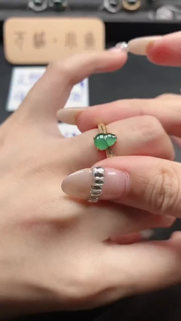 银S925镶嵌戒指翡翠1151