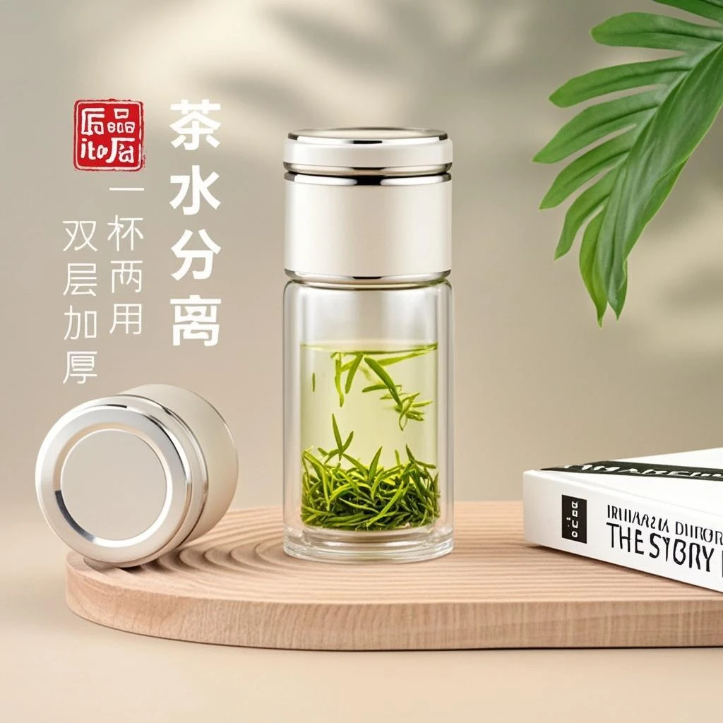 网红爆款高级感简约加厚透明高档过滤玻璃杯水杯子爆款2025最新款