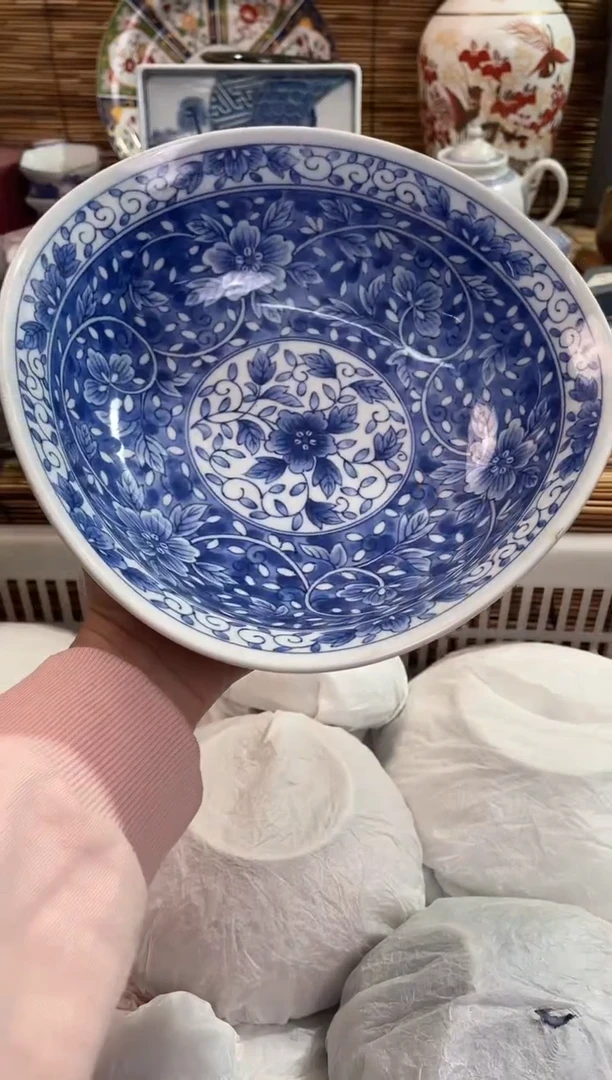 青花大钵全场满28包邮，陶瓷茶具瓷器