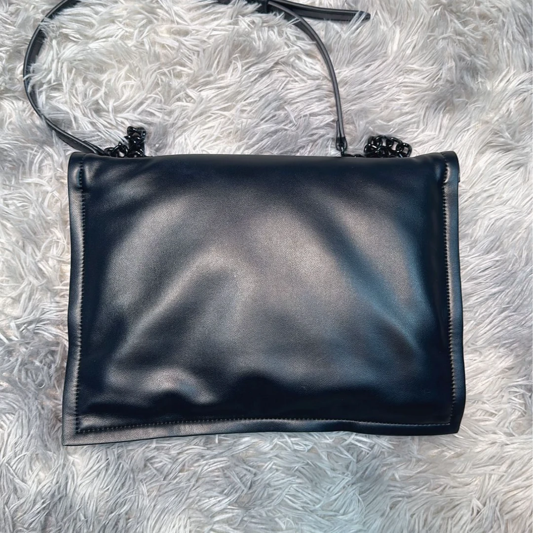 时尚百搭真皮女包  武士  hws 豆腐 落日 黑色  10890