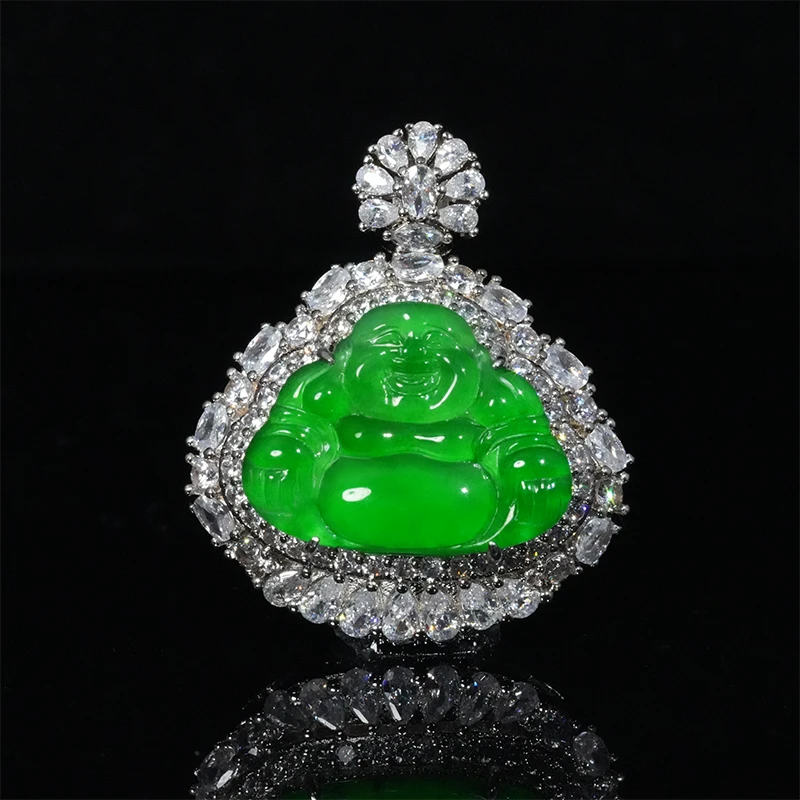 【小胖甄选】天然A货翡翠佛公吊坠百搭翡翠吊坠（不含链）多样性发1