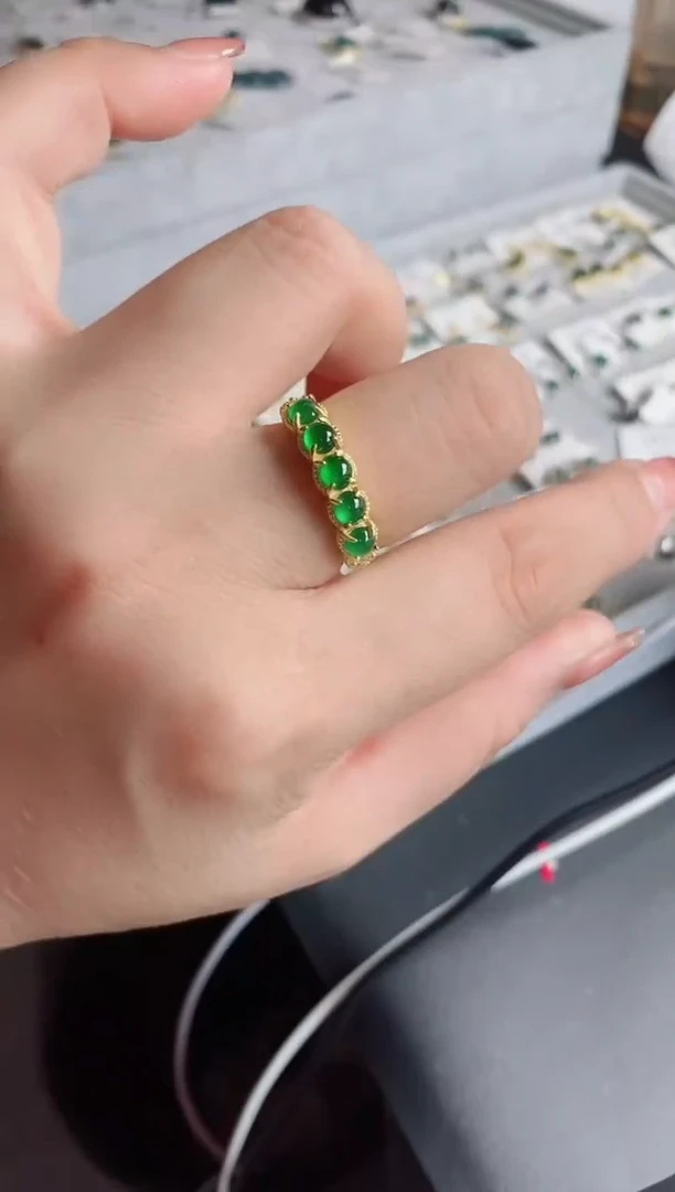 【闪购商品】翡翠戒指银S925镶嵌1212