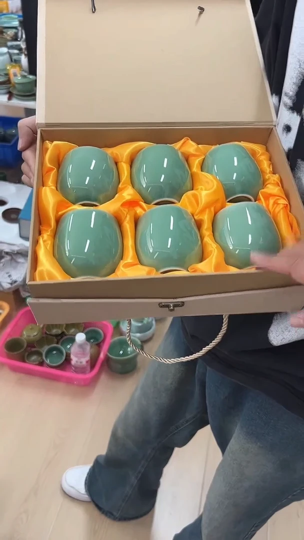 龙泉云间青瓷小米茶器