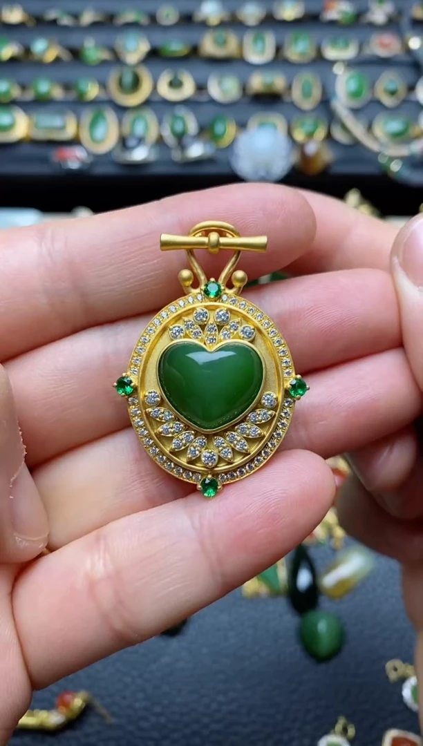 【闪购商品】和田玉吊坠银S925镶嵌吊坠