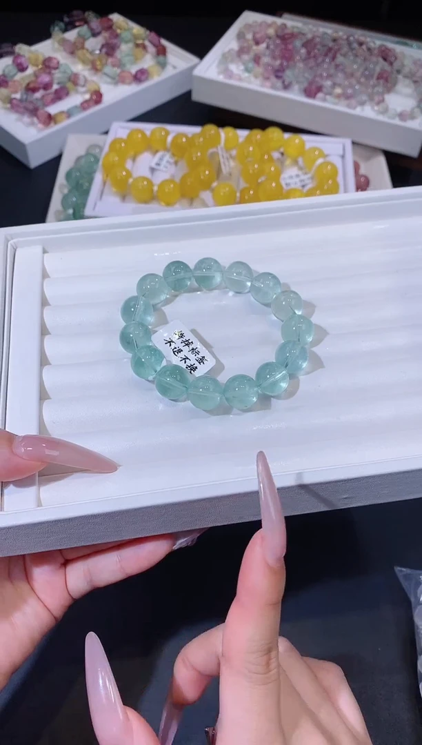 未镶嵌手链萤石1229.27绿萤石手串 多样性发其一