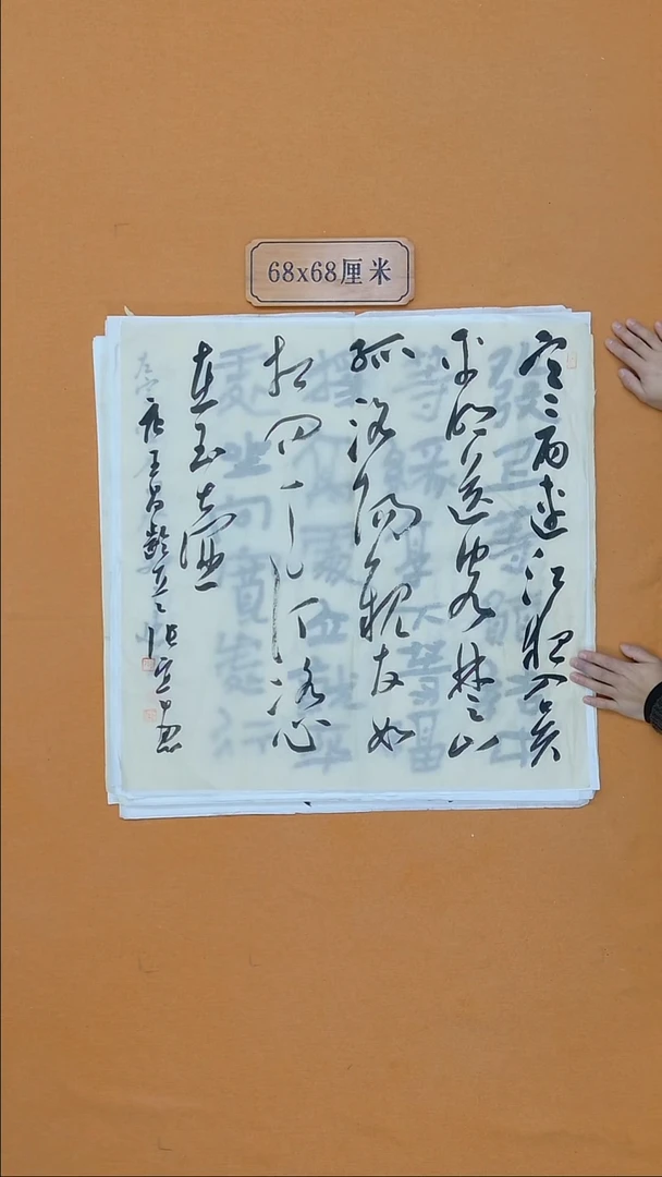 国画张实惠 辽宁理s  兰亭 届展 68*68 带信封