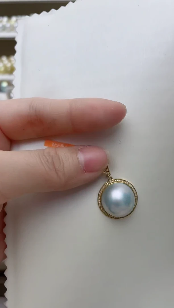 【闪购商品】拼合珍珠（马贝珠）颈饰18K金镶嵌A66