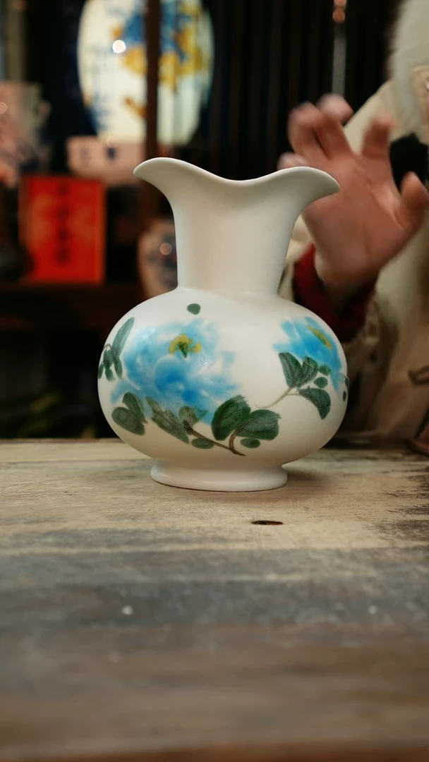 【闪购商品】瓷片景德镇纯手工釉下彩精品花瓶